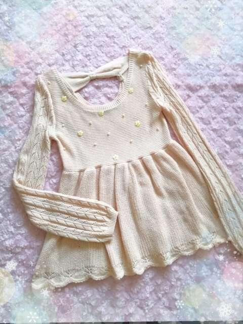 新品☆イング*BACKリボンスカシペプラムニット < ブランド  新品☆イング*BACKリボンスカシペプラムニット  < ブランドの