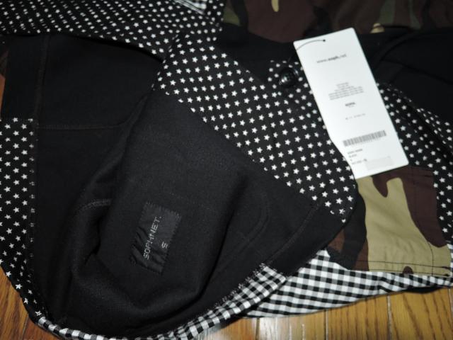 Vi SOPHNET. \tlbg pb`[N e[[h Vc WPbg S  FABRIC MIX JACKET  uh 