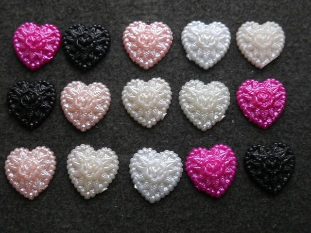 プラパーツ 手芸・アクセサリーパーツ  薔薇模様ハート パーツ 15個セット < 香水/コスメ/ネイル  プラパーツ 手芸・アクセサリーパーツ  薔薇模様ハート パーツ 15個セット  < 香水/コスメ/ネイルの