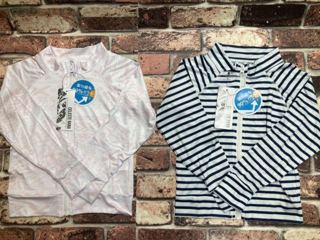 男女児兼用『CELESTE RANA』UV90%カット フルジップラッシュガード90〜100サイズ(5柄から)1枚 < キッズ/ベビー  男女児兼用『CELESTE RANA』UV90%カット フルジップラッシュガード90〜100サイズ(5柄から)1枚  < キッズ/ベビーの