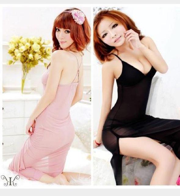 大きいサイズ セクシーサイドスリット下着 ヌーディーロングドレス L~3L PK < 女性ファッション  大きいサイズ セクシーサイドスリット下着 ヌーディーロングドレス L~3L PK < 女性ファッションの