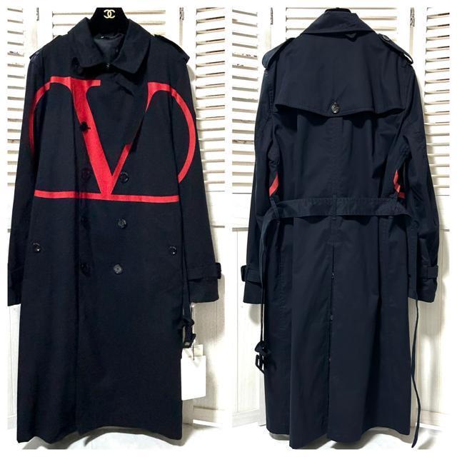 新品 VALENTINO Vロゴプリント トレンチコート 19AW 永瀬廉着用 < ブランド  新品 VALENTINO Vロゴプリント トレンチコート 19AW 永瀬廉着用 < ブランドの