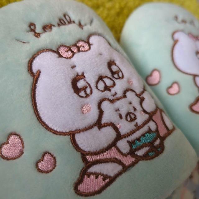 ゆうパック送料無料/会話にクマを添えましょう/クマ子/ルームシューズ/スリッパ/2足セット/ブルー&パープル < インテリア/ライフ  ゆうパック送料無料/会話にクマを添えましょう/クマ子/ルームシューズ/スリッパ/2足セット/ブルー&パープル < インテリア/ライフの