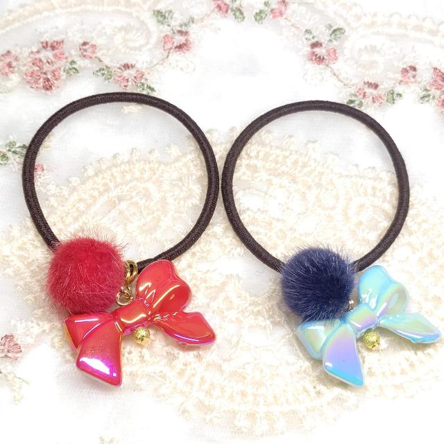 ハンドメイド☆ヘアゴム☆2個セット < 女性ファッション ハンドメイド☆ヘアゴム☆2個セット < 女性ファッションの