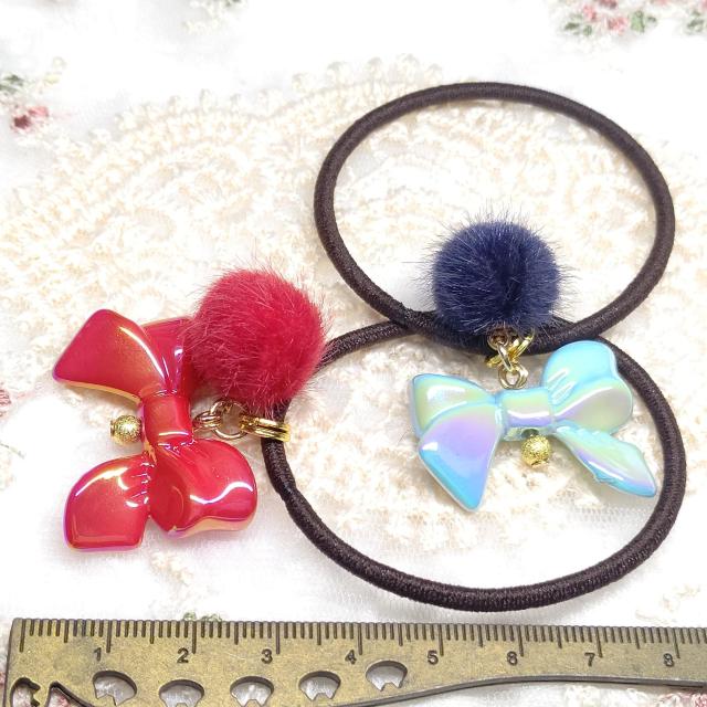 ハンドメイド☆ヘアゴム☆2個セット < 女性ファッション ハンドメイド☆ヘアゴム☆2個セット < 女性ファッションの