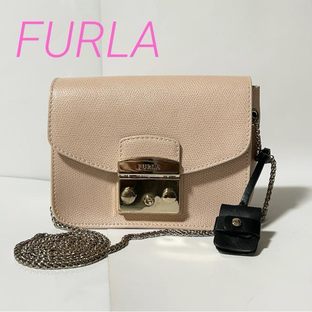 FURLA �t���� ���g���|���X ���U�[ �t�@�[ �ւ��t���b�v�t�� �`�F�[�� �V�����_�[ �~�j�o�b�O �s���N  �� �u�����h�� 