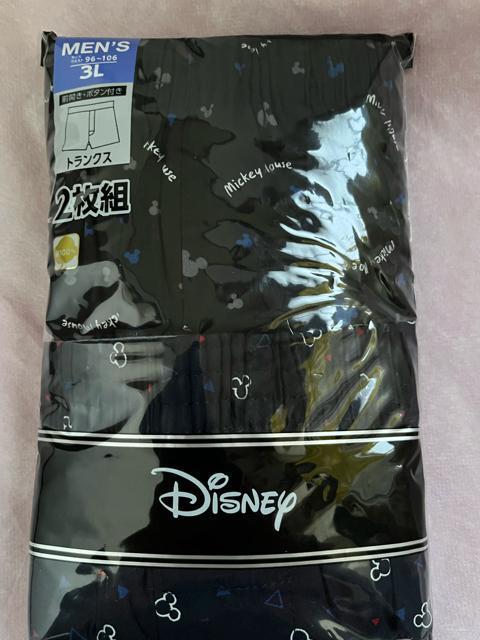 3Lサイズ!2枚セット!高貴紳士的!ディズニー!さりげなく!いっぱい!ミッキーマウス!柄!前開きあり!ボタン付き!トランクス! < 男性ファッション 3Lサイズ!2枚セット!高貴紳士的!ディズニー!さりげなく!いっぱい!ミッキーマウス!柄!前開きあり!ボタン付き!トランクス! < 男性ファッションの