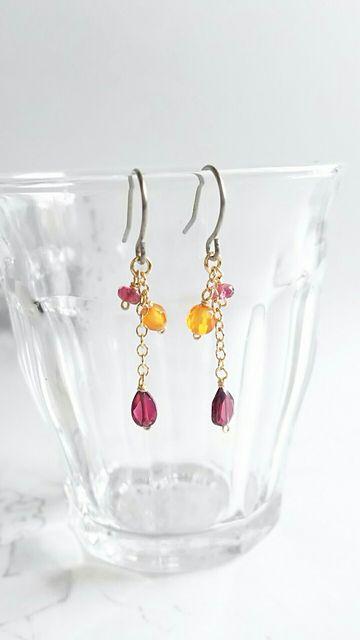 14kgf*紅石のシンプルピアス* 19017 < 女性アクセサリー/時計 14kgf*紅石のシンプルピアス* 19017 < 女性アクセサリー/時計の