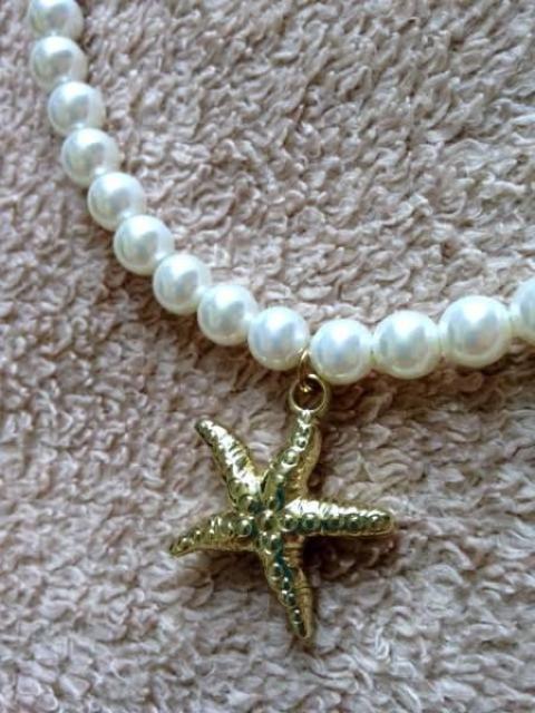 新品◆フェイクパール  スターフィッシュ ネックレス < 女性アクセサリー/時計  新品◆フェイクパール  スターフィッシュ ネックレス < 女性アクセサリー/時計の