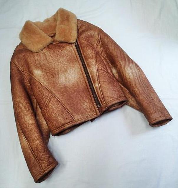 ■TERRALAMテララム/オーストラリア製 羊革 ムートン ジャケット ジャンパー ZIP入り ショート丈/FREE < 女性ファッション  ■TERRALAMテララム/オーストラリア製 羊革 ムートン ジャケット ジャンパー ZIP入り ショート丈/FREE < 女性ファッションの