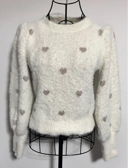 MAJESTIC LEGON ハート柄 シャギーニット レディース もこもこ < ブランド MAJESTIC LEGON ハート柄 シャギーニット レディース もこもこ < ブランドの