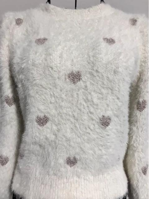 MAJESTIC LEGON ハート柄 シャギーニット レディース もこもこ < ブランド MAJESTIC LEGON ハート柄 シャギーニット レディース もこもこ < ブランドの