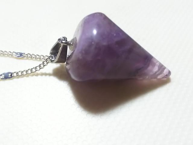 お得意さま感謝Day★天然石★アメジスト ミニ ペンデュラム ペンダント < 女性アクセサリー/時計  お得意さま感謝Day★天然石★アメジスト ミニ ペンデュラム ペンダント < 女性アクセサリー/時計の