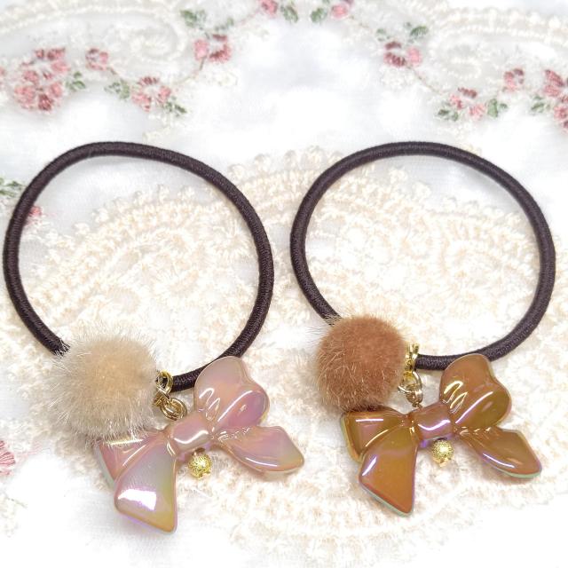 ハンドメイド☆ヘアゴム☆2個セット < 女性ファッション ハンドメイド☆ヘアゴム☆2個セット < 女性ファッションの