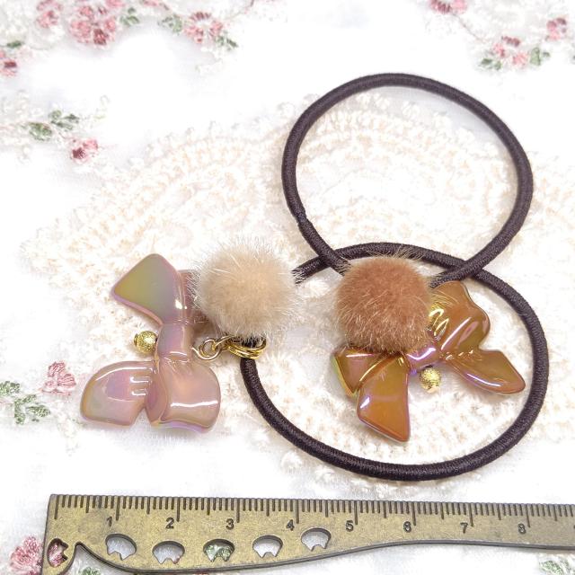 ハンドメイド☆ヘアゴム☆2個セット < 女性ファッション ハンドメイド☆ヘアゴム☆2個セット < 女性ファッションの