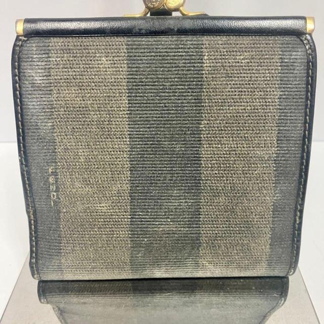 �t�F���f�B FENDI 2�܂���z ���܌� �y�J�� �u���E�� �u���b�N PVC �� �u�����h�� 