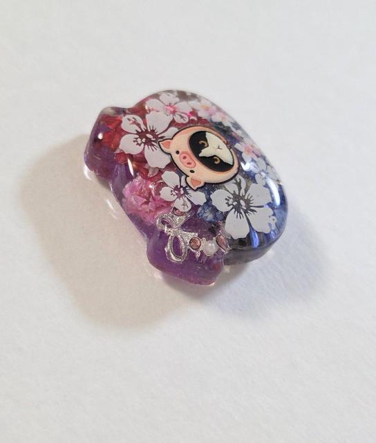 ブタねこちゃんドライフラワー入りレジンヘアゴム☆ ねこ 猫 ネコ ハチワレ猫 ブタ ヘアゴム ブローチ ポニーフック < 女性ファッション ブタねこちゃんドライフラワー入りレジンヘアゴム☆ ねこ 猫 ネコ ハチワレ猫 ブタ ヘアゴム ブローチ ポニーフック < 女性ファッションの