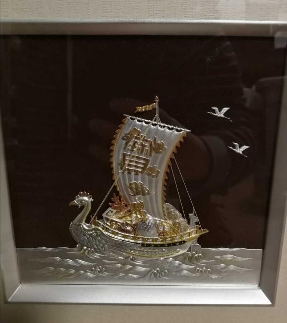 訳あり定価143,000円関武比古氏作  純銀細工「宝船」7号 < ホビー  訳あり定価143,000円関武比古氏作  純銀細工「宝船」7号 < ホビーの