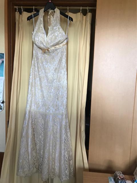 夜姫様 総レース 薄黄色 ベージュ系ドレス < 女性ファッション  夜姫様 総レース 薄黄色 ベージュ系ドレス < 女性ファッションの
