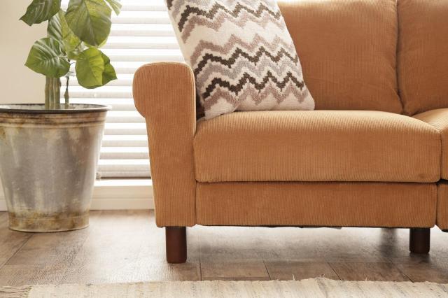 【送料無料】【二人掛け】Crank コーデュロイソファ 天然木 Sバネ ブラウン < インテリア/ライフ 【送料無料】【二人掛け】Crank コーデュロイソファ 天然木 Sバネ ブラウン < インテリア/ライフの