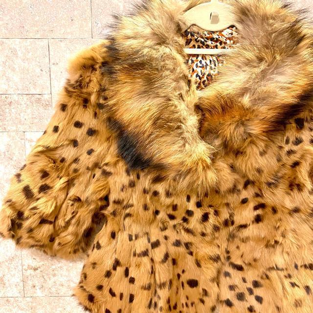 新品未使用 ヒョウ柄 レオパード 毛皮 リアルファーコート ショート丈 ラビット < 女性ファッション 新品未使用 ヒョウ柄 レオパード 毛皮 リアルファーコート ショート丈 ラビット < 女性ファッションの