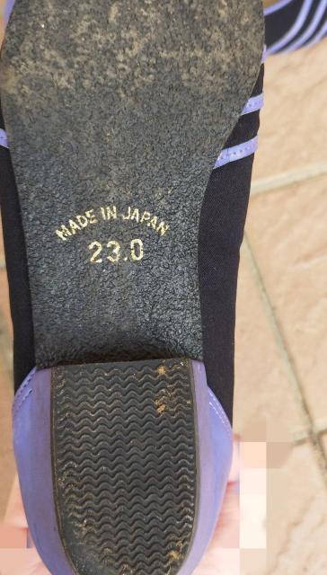 M.emilio エムエミリオ レディース フラットパンプス ブラックxパープル バイカラー < 女性ファッション M.emilio エムエミリオ レディース フラットパンプス ブラックxパープル バイカラー < 女性ファッションの