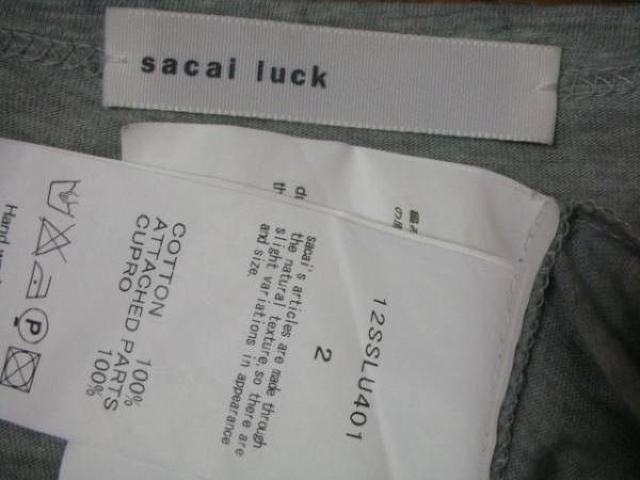 sacai luck 12SS Lvؑ s[X 2 O[  t@bV 