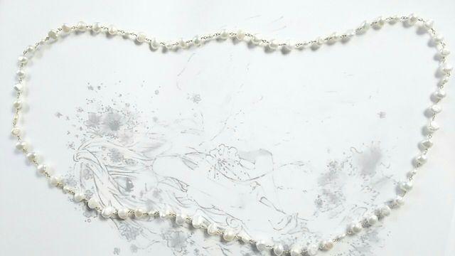 14kgf*淡水パールのロングネックレス* 18030 < 女性アクセサリー/時計  14kgf*淡水パールのロングネックレス* 18030 < 女性アクセサリー/時計の