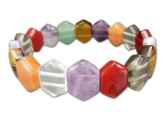 多種天然石六角形レア仕様バングルブレスレットアメジストタイガーアイ水晶etc. < 女性アクセサリー/時計  多種天然石六角形レア仕様バングルブレスレットアメジストタイガーアイ水晶etc.  < 女性アクセサリー/時計の