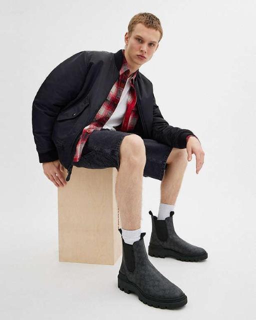 66000円★新品&正規品保証★コーチCOACH★シグネチャー★レザーーブーツ黒 < ブランド  66000円★新品&正規品保証★コーチCOACH★シグネチャー★レザーーブーツ黒 < ブランドの