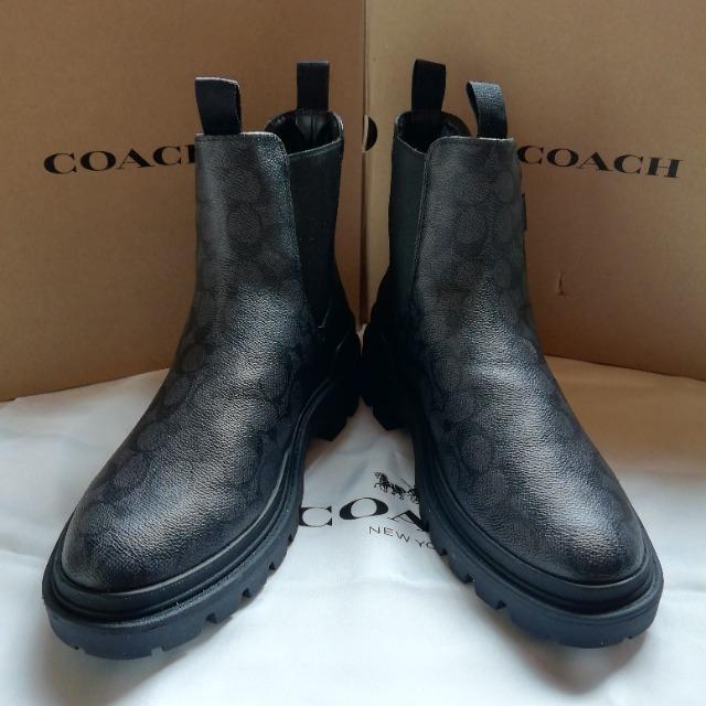 66000円★新品&正規品保証★コーチCOACH★シグネチャー★レザーーブーツ黒 < ブランド  66000円★新品&正規品保証★コーチCOACH★シグネチャー★レザーーブーツ黒 < ブランドの