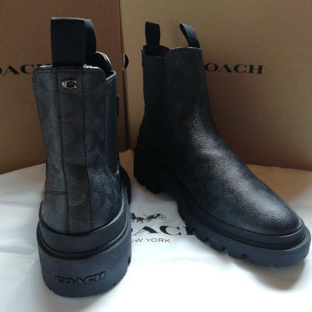 66000円★新品&正規品保証★コーチCOACH★シグネチャー★レザーーブーツ黒 < ブランド  66000円★新品&正規品保証★コーチCOACH★シグネチャー★レザーーブーツ黒 < ブランドの