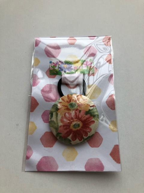 ハンドメイド ヘアゴム 特大 くるみボタン お花 コットン < 女性ファッション  ハンドメイド ヘアゴム 特大 くるみボタン お花 コットン < 女性ファッションの