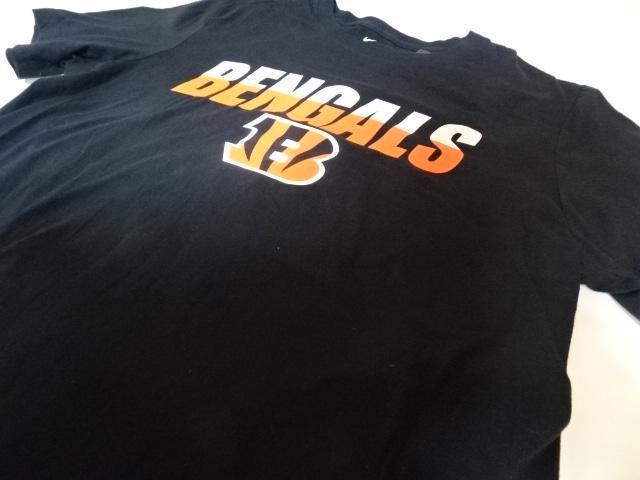 USA購入 ナイキ製 NFLアメフト シンシナティ ベンガルズ TシャツUS L < 男性ファッション  USA購入 ナイキ製 NFLアメフト シンシナティ ベンガルズ TシャツUS L < 男性ファッションの