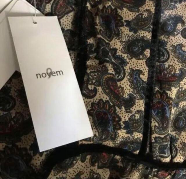 新品 novem 9 ペイズリーワンピース < 女性ファッション  新品 novem 9 ペイズリーワンピース < 女性ファッションの