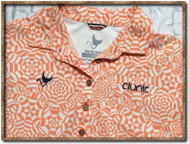 クランク 刺繍入り半袖ポロシャツ オレンジ×白 < レジャー/スポーツ クランク 刺繍入り半袖ポロシャツ オレンジ×白 < レジャー/スポーツの