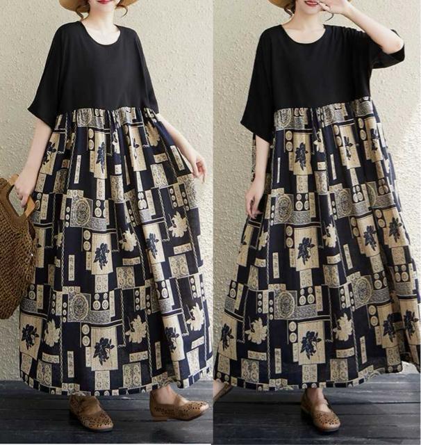 フレア ロングワンピース ワイド ドルマン   大きいサイズ < 女性ファッション  フレア ロングワンピース ワイド ドルマン   大きいサイズ  < 女性ファッションの