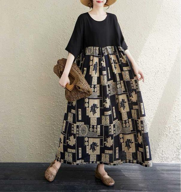 フレア ロングワンピース ワイド ドルマン   大きいサイズ < 女性ファッション  フレア ロングワンピース ワイド ドルマン   大きいサイズ < 女性ファッションの