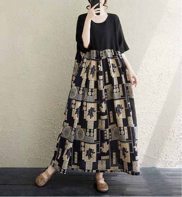 フレア ロングワンピース ワイド ドルマン   大きいサイズ < 女性ファッション  フレア ロングワンピース ワイド ドルマン   大きいサイズ < 女性ファッションの