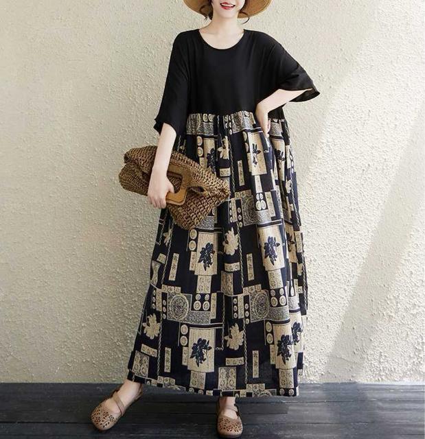 フレア ロングワンピース ワイド ドルマン   大きいサイズ < 女性ファッション  フレア ロングワンピース ワイド ドルマン   大きいサイズ < 女性ファッションの