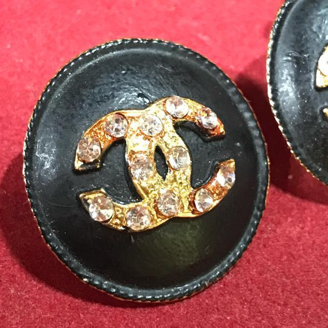 レア 正規品 ヴィンテージ シャネル CoCoサークルピアス 黒金 < ブランド レア 正規品 ヴィンテージ シャネル CoCoサークルピアス 黒金 < ブランドの