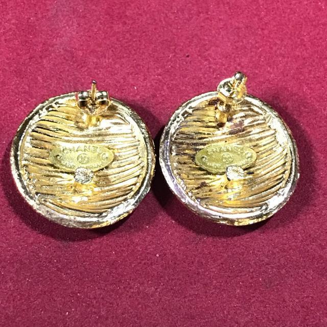 レア 正規品 ヴィンテージ シャネル CoCoサークルピアス 黒金 < ブランド レア 正規品 ヴィンテージ シャネル CoCoサークルピアス 黒金 < ブランドの