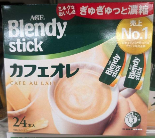 Blendy stick カフェオレ 24本入り 2027.07まで < グルメ/ドリンク  Blendy stick カフェオレ 24本入り 2027.07まで  < グルメ/ドリンクの