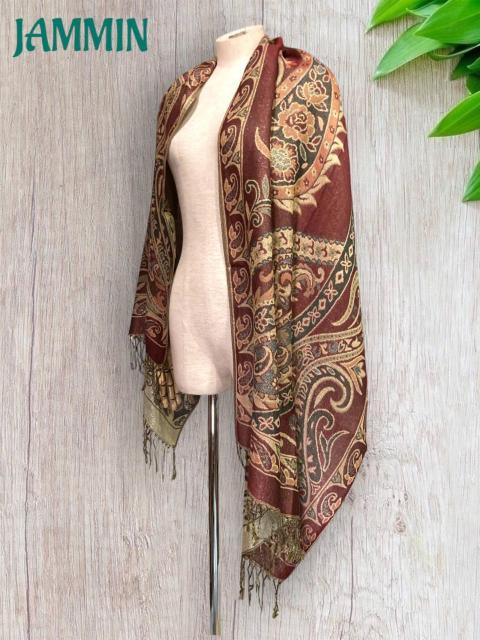 ペーズリー柄ストール★パシュミナ★ストール★大判★織り柄 < 女性ファッション  ペーズリー柄ストール★パシュミナ★ストール★大判★織り柄 < 女性ファッションの