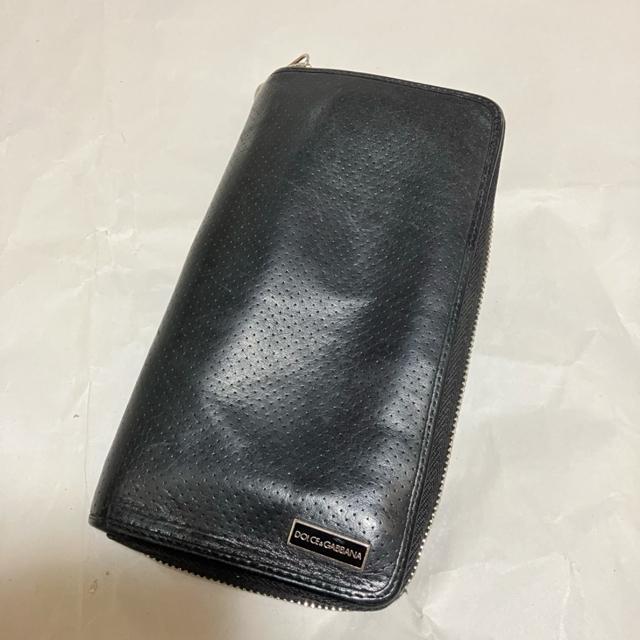 【ドルチェ&ガッバーナ】 ピンドットパンチングレザー ラウンドファスナー 長財布 < ブランド 【ドルチェ&ガッバーナ】 ピンドットパンチングレザー ラウンドファスナー 長財布 < ブランドの