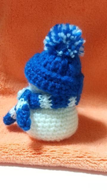 雪だるま*編みぐるみ(青) < ペット/手芸/園芸 雪だるま*編みぐるみ(青) < ペット/手芸/園芸の
