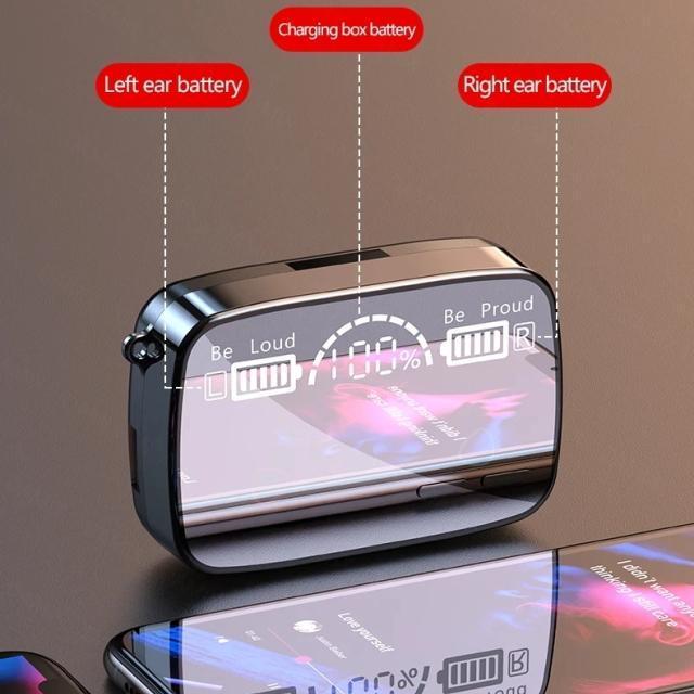 ミラーLEDディスプレイ 充電BOX 3DタッチBluetooth5.1ワイヤレス ブルートゥースイヤホン ノイズキャンセリング < 家電/AV ミラーLEDディスプレイ 充電BOX 3DタッチBluetooth5.1ワイヤレス ブルートゥースイヤホン ノイズキャンセリング < 家電/AVの