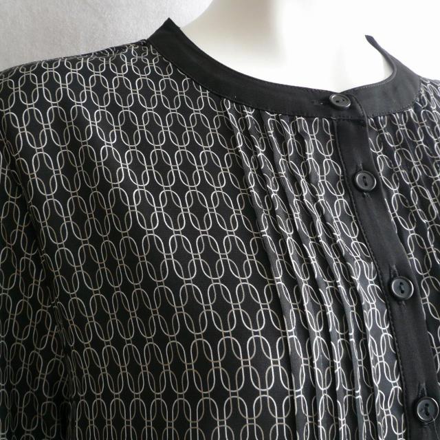 新品 9956 ML 幾何学柄 ピンタック ワンピース 黒系 秋 レディース モード クラシック 高級感 上質 上品 < 女性ファッション 新品 9956 ML 幾何学柄 ピンタック ワンピース 黒系 秋 レディース モード クラシック 高級感 上質 上品 < 女性ファッションの