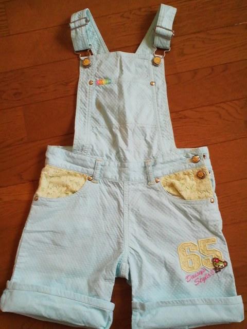 ☆デイジーラバーズ☆水色サロペット☆120 < キッズ/ベビー  ☆デイジーラバーズ☆水色サロペット☆120  < キッズ/ベビーの