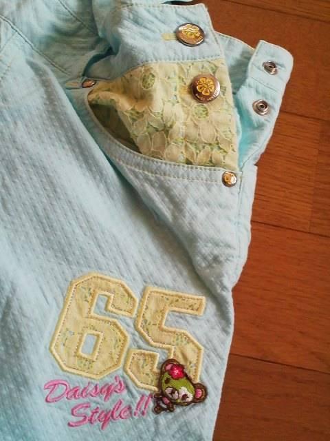 ☆デイジーラバーズ☆水色サロペット☆120 < キッズ/ベビー  ☆デイジーラバーズ☆水色サロペット☆120 < キッズ/ベビーの